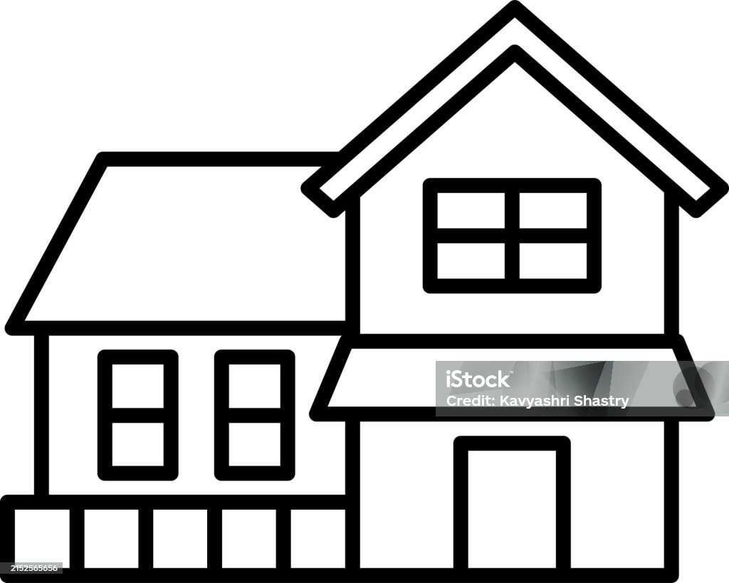 Maison Vector House Outline Vector Illustration Stock Illustration - Download Image ...