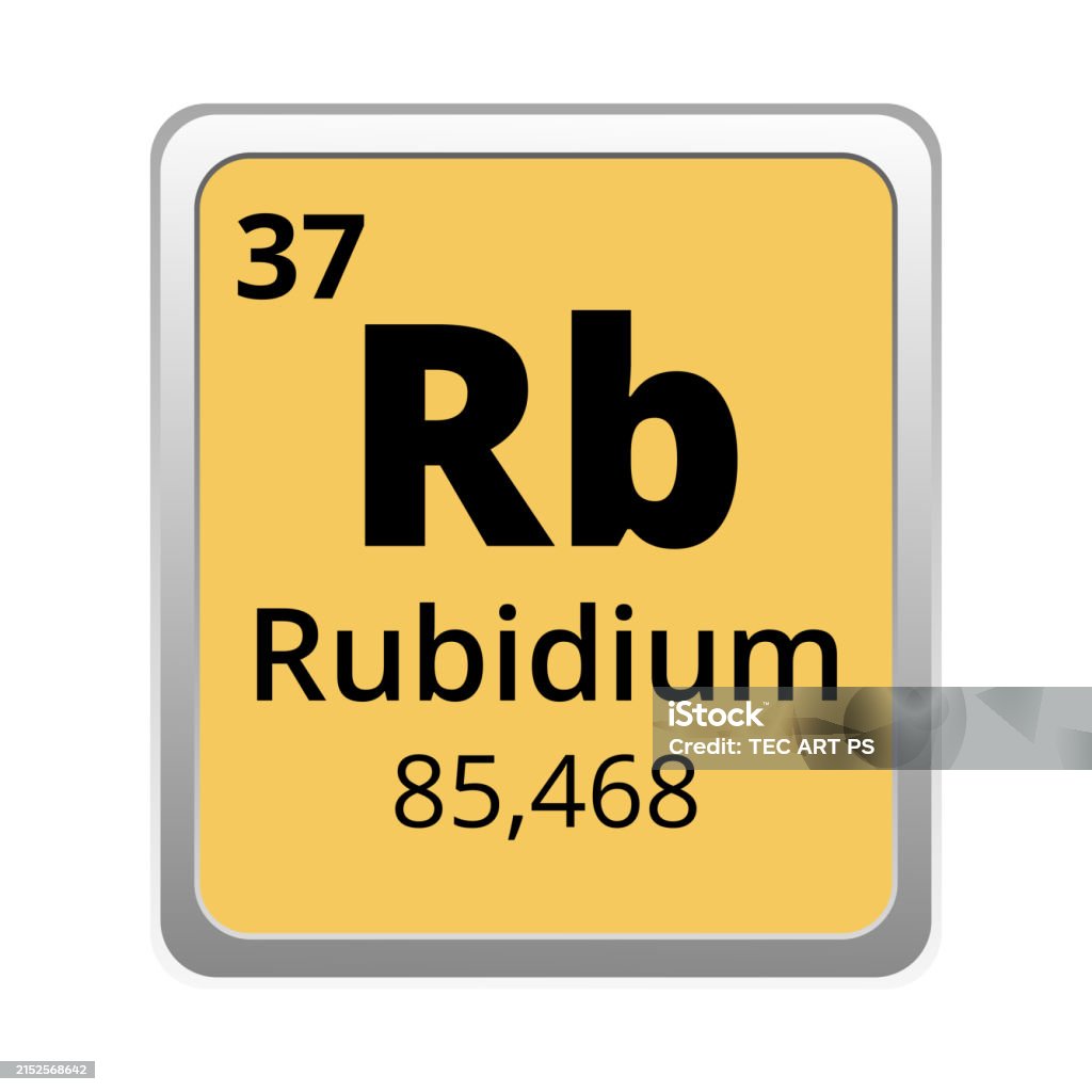 Periodic Table Element Rubidium Stock Illustration - Download Image Now ...