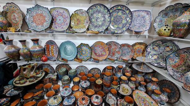 istock Handmade ceramics with restored historical patterns from the 14th century 2152579552