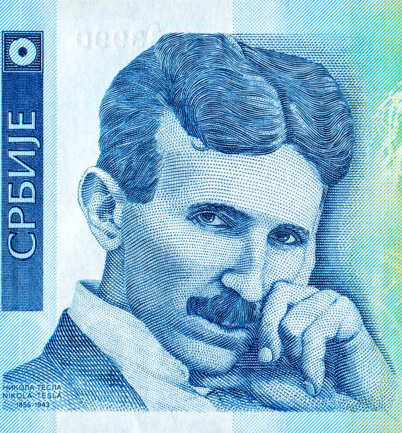 istock Nikola Tesla (1856 - 1943). Portrait from Serbian banknote 2152586629