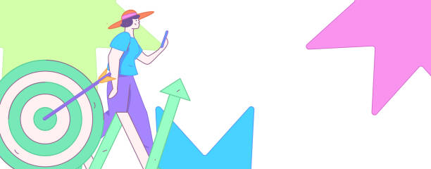 istock Marketing planning business characters flat vector concept operation hand drawn illustration 2152595644