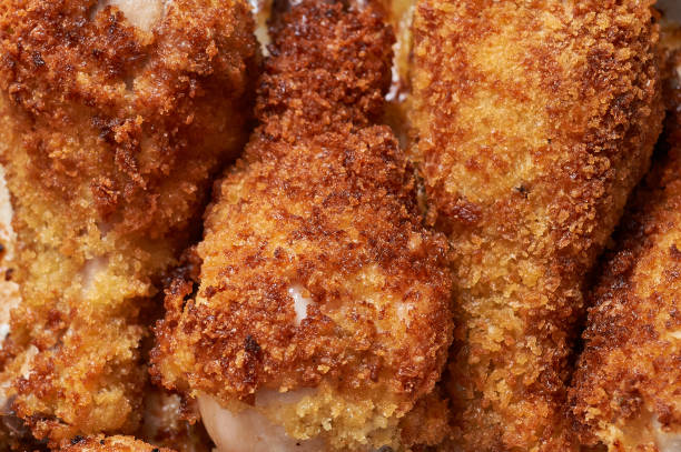 Organic home made breaded chicken legs