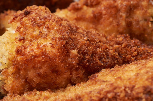 Organic home made breaded chicken legs