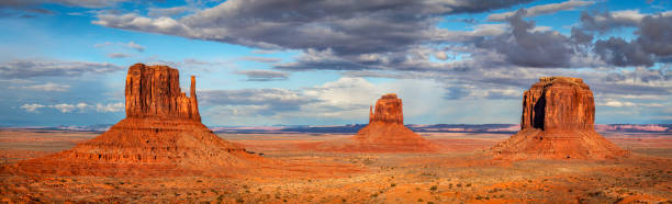 istock East, and West Mittens and Merrick Butte at Monument Valey 2152602992