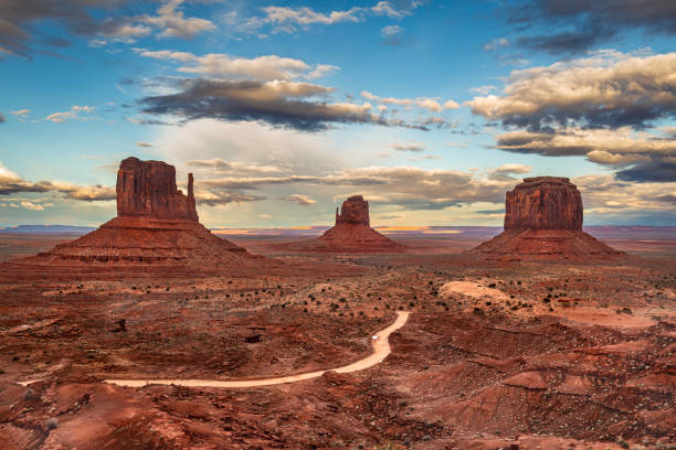 istock Monument Valley Butte and Mittens during blue hour 2152603660