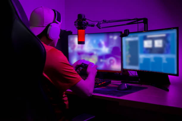 istock Pro gamer playing online video game with joystick at home. 2152607024