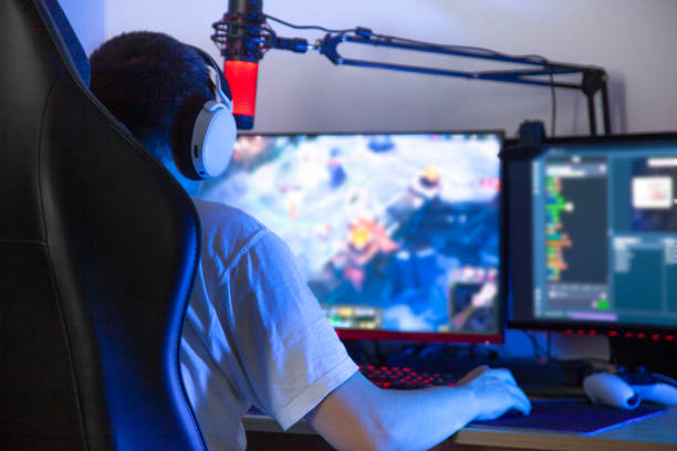 istock Gamer playing online MOBA game at home. 2152607075