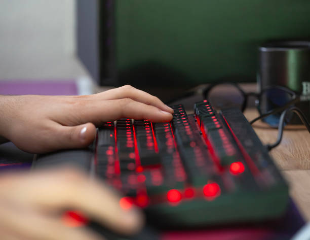 istock Streamer and pro gamer playing online video game at home. 2152607153