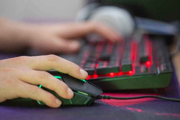 istock Esport gaming mouse,  keyboard and headset 2152607225