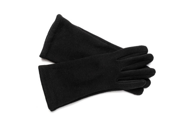 Winter Gloves Isolated, Touchscreen Wool Glove, Touch Screen Knitted Mittens, Warm Red Gloves on White Background