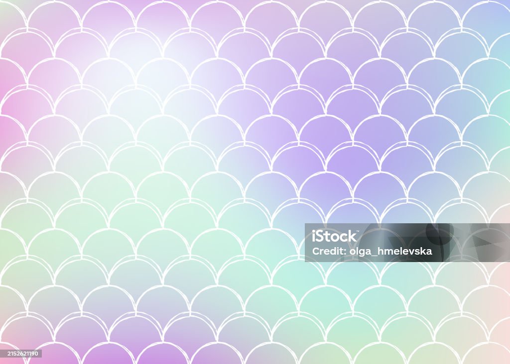 Merma De Gradient Pattern Ilustración de Gradient Mermaid Background With Holographic Scales y ...