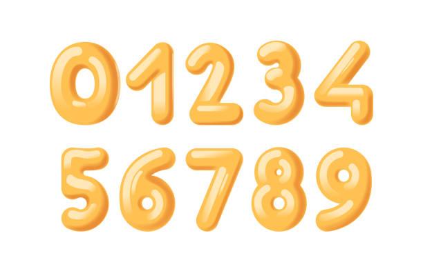 istock Vector Set Of 3d Numbers From Zero To Nine In Vibrant Yellow Color With Glossy Finish And Playful Shapes 2152624428