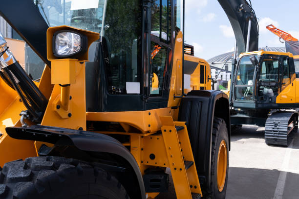 istock Fleet of yellow construction machines 2152630021