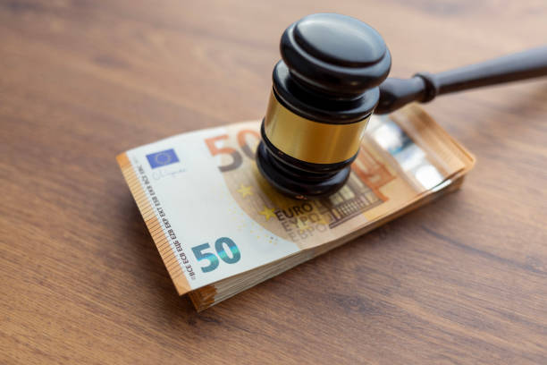 istock Judicial Gavel on Euro Banknotes 2152631047