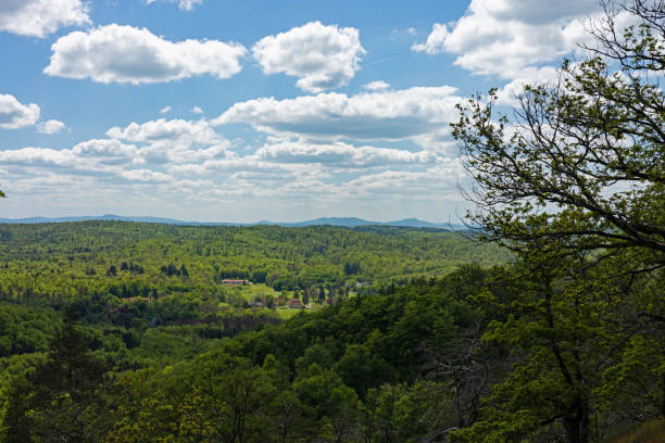 istock view from Hirschstein viewpoint near Eisenach in the western Thuringian Forest to Wilhelmsthal and the Rhön mountains 2152632269