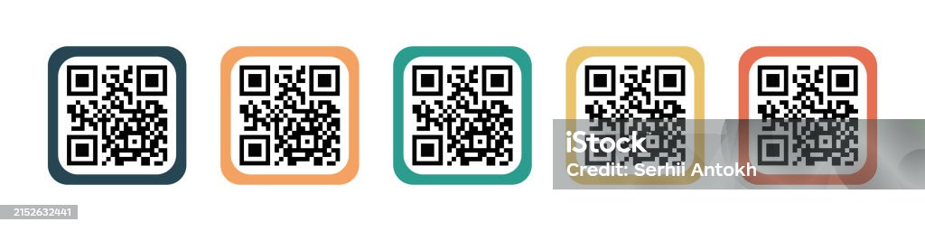 Scan Qr Code Template In Flat Style Vector Stock Illustration ...