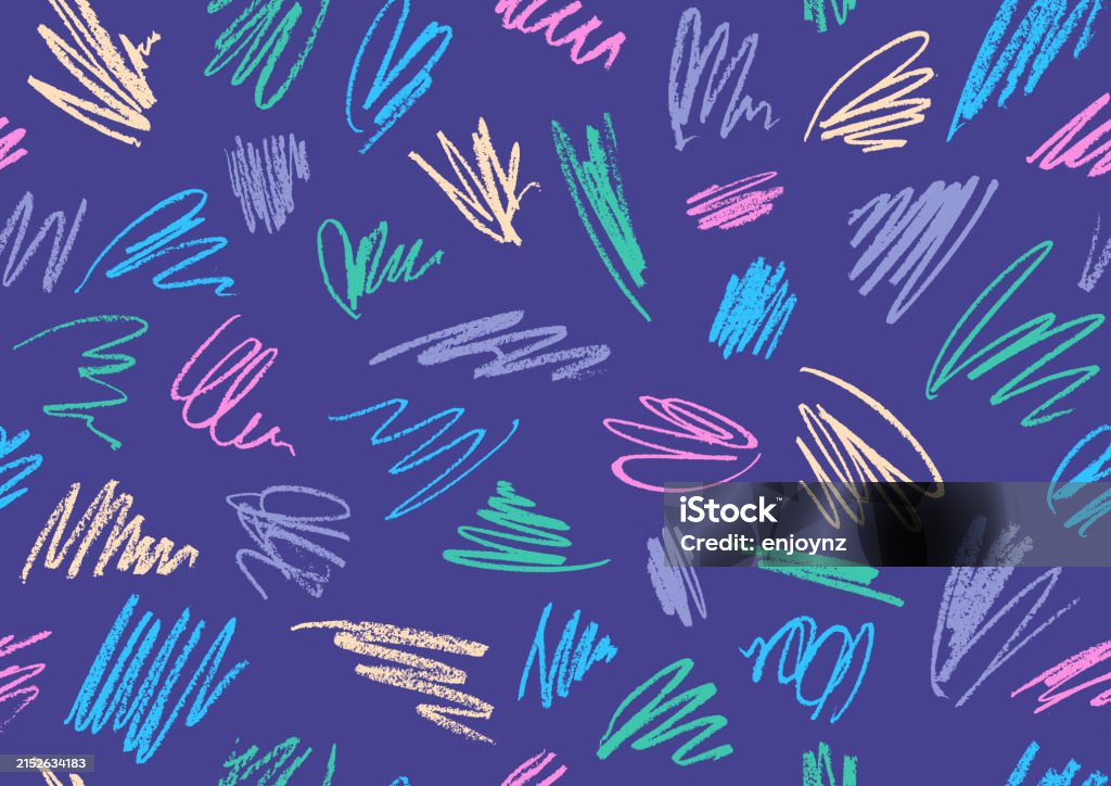 Writing Pattern Background Fun Fun Seamless Scribble Pattern Background Stock Illustration - Download ...