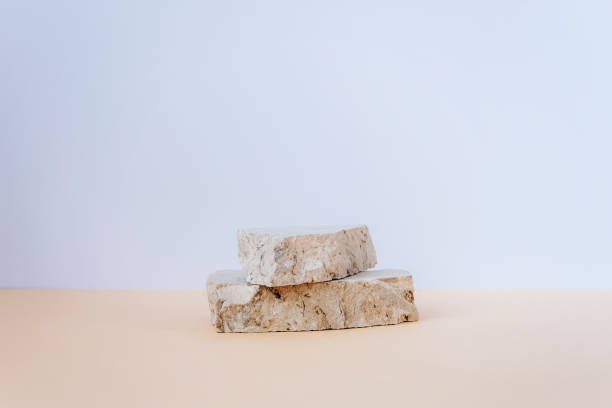istock Stone podium for cosmetics or perfume. Mockup 2152635757