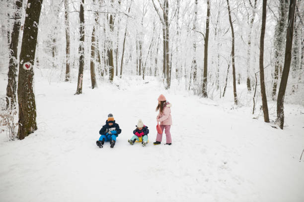 istock Beautiful children enjoying winter day 2152640966
