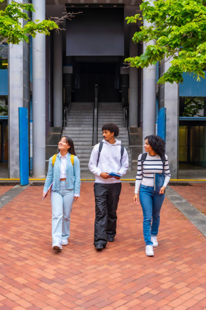 istock Multiracial students walking along the campus of the university 2152645589