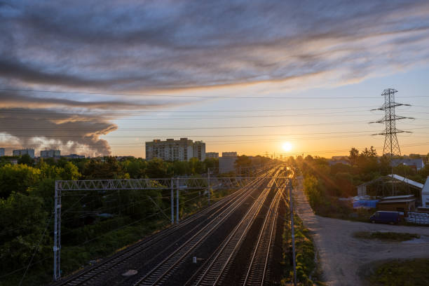 istock Morning Blaze: Sunrise by the Rails 2152651558