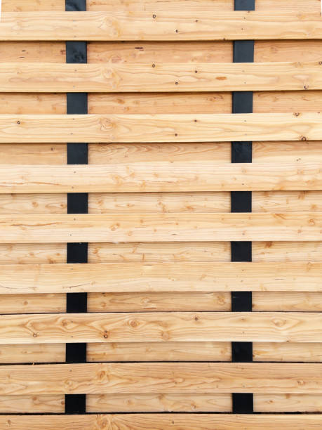 istock Wooden Planks Wall with Black Bands 2152653990