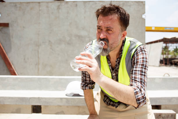 istock Male worker working in a very hot day. 2152658908