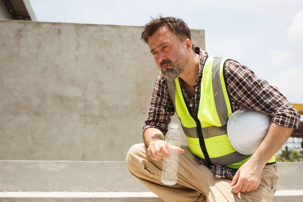 istock Male worker working in a very hot day. 2152658909