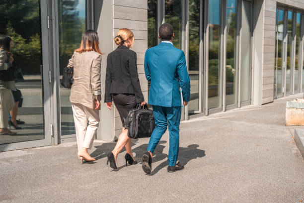 istock Handsome Mixed Race Corporate Workers Commuting In The City 2152658984