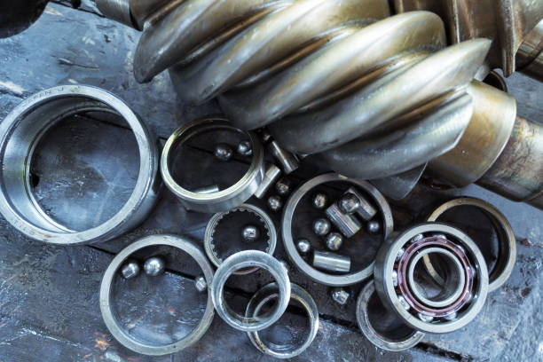 istock Old bearing and screw compressor that has been in operation for a very long time. 2152666851