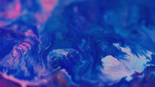 istock Ink wave acrylic splash blue pink fluid mix flow 2152672647