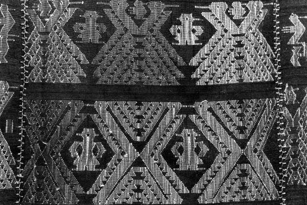 istock A black and white photo of a patterned fabric 2152675266