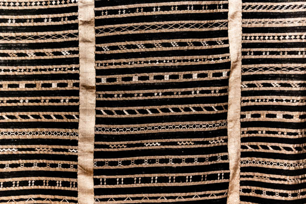 istock A black and white striped cloth with a white stripe 2152675280