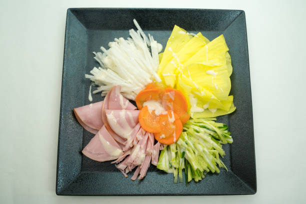 istock Salad with edible flower okra 2152678645