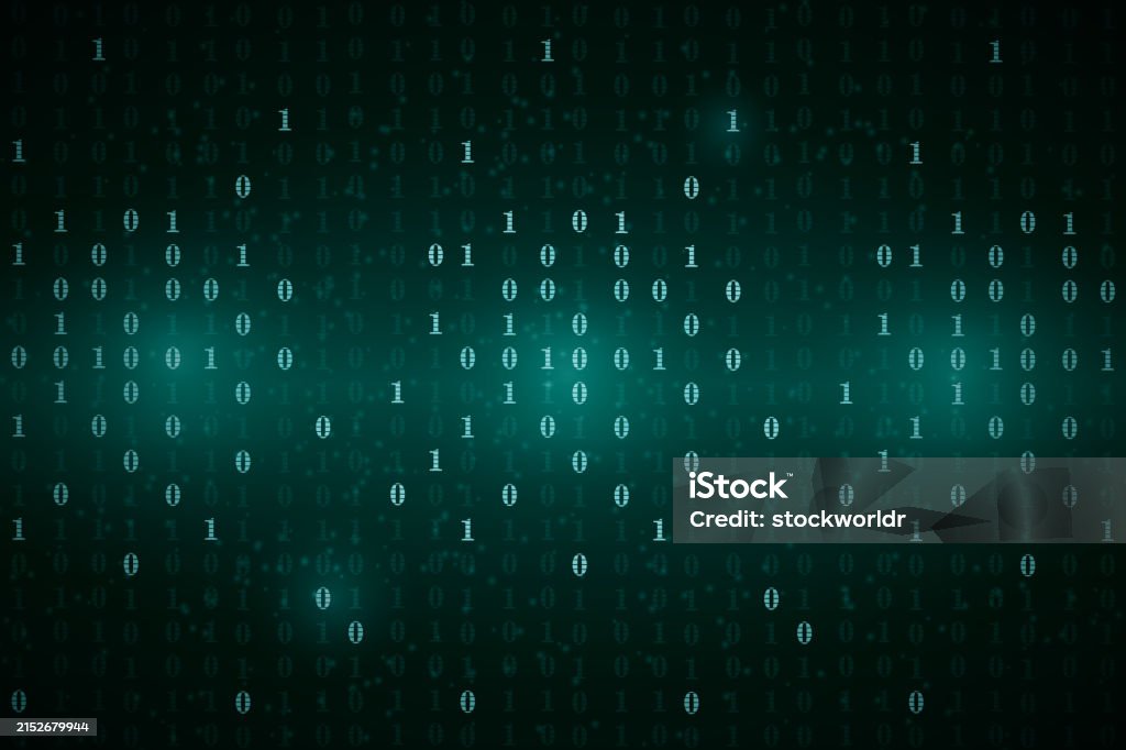 Abstract Technology Binary Code Background Stock Illustration ...