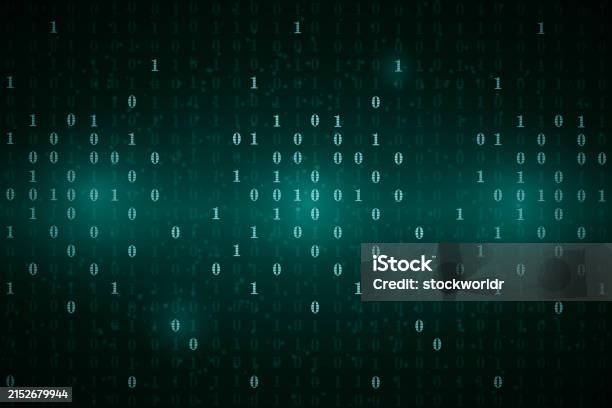 Abstract Technology Binary Code Background Stock Illustration ...