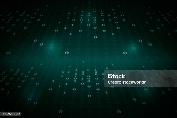 Abstract Technology Binary Code Background Stock Illustration ...