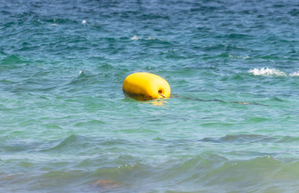 istock A yellow float floats in the sea 2152681076