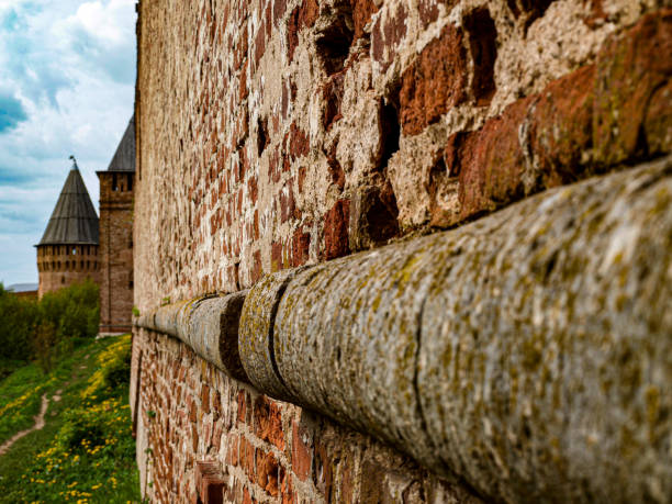 Smolensk city fortress wall, built in the late sixteenth and early seventeenth century. The city wall around the city of Smolensk, located in Russia in the city of Smolensk in the city center.