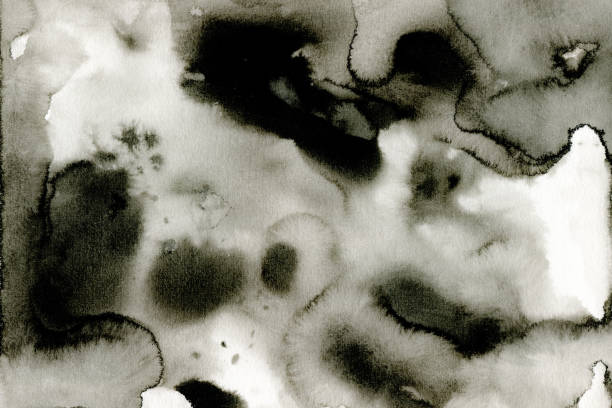 istock Watercolor texture. Gray and black strokes and splashes. Handmade stone. Smoke effect. Gray clouds. Stone texture for banner, wallpaper, poster. Abstract blurred grunge background. 2152681359