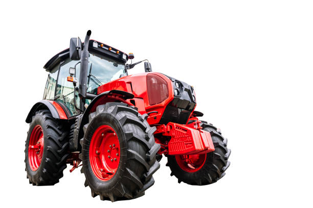istock Tractor isolated white background. Farm agricultural tractor 2152686196