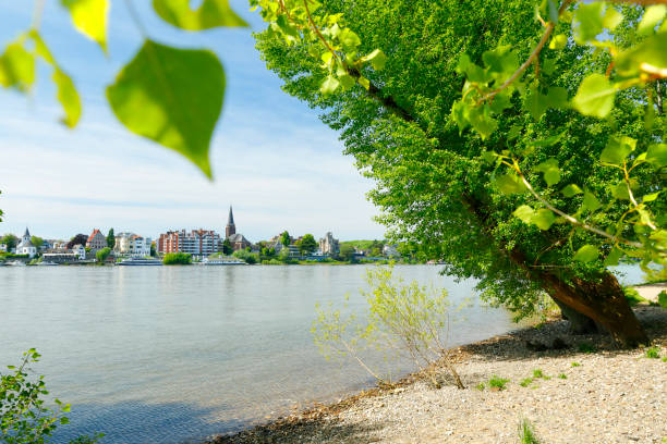 City panorama of Rodenkirchen south of Cologne