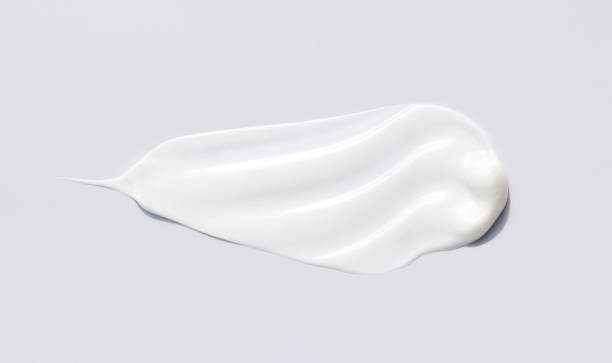 istock cosmetic smear of creamy texture on gray background 2152689943