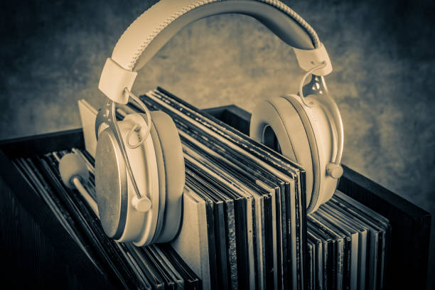 Earphones on the sheet music