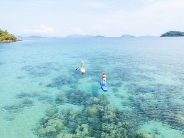 istock Peaceful Paddleboarding Duo in Tropical Waters 2152693762