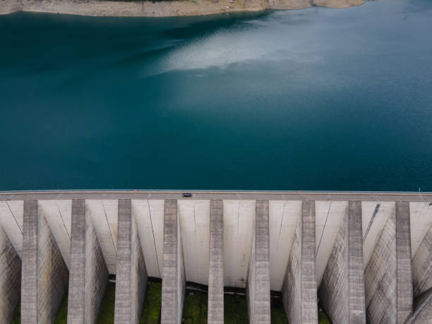 istock water dam in Alps, view from above, hydroelectric power 2152694699