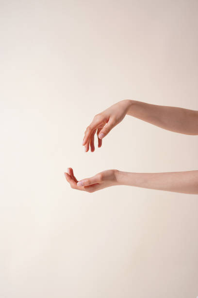 istock Asian woman's hand and beauty texture 2152696786