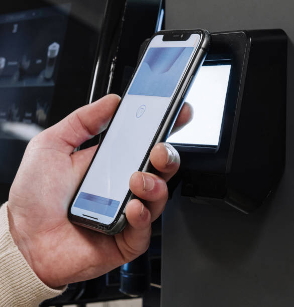 istock Mobile payment at a contactless terminal 2152697020
