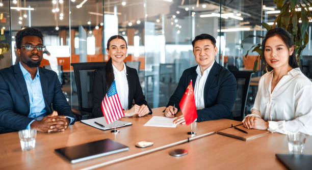 istock Diplomatic negotiations between countries in the office 2152697709