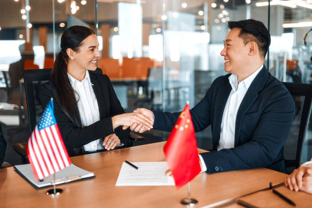 istock Diplomatic negotiations between countries in the office 2152697711